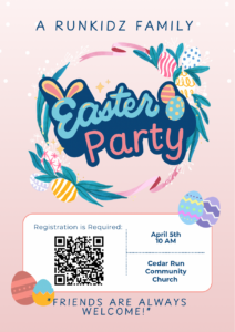 RUNkidZ Easter party @ Cedar Run Community Church